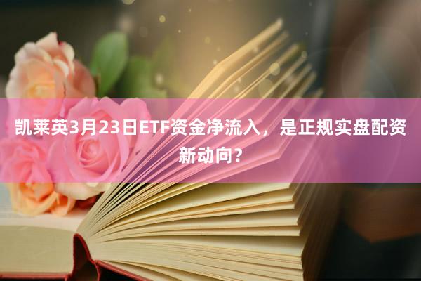 凯莱英3月23日ETF资金净流入，是正规实盘配资新动向？