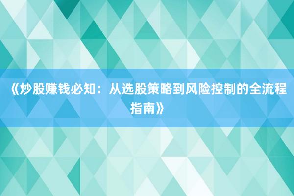 《炒股赚钱必知：从选股策略到风险控制的全流程指南》