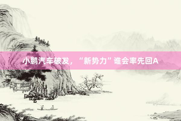 小鹏汽车破发，“新势力”谁会率先回A