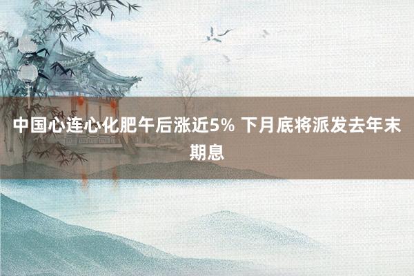 中国心连心化肥午后涨近5% 下月底将派发去年末期息
