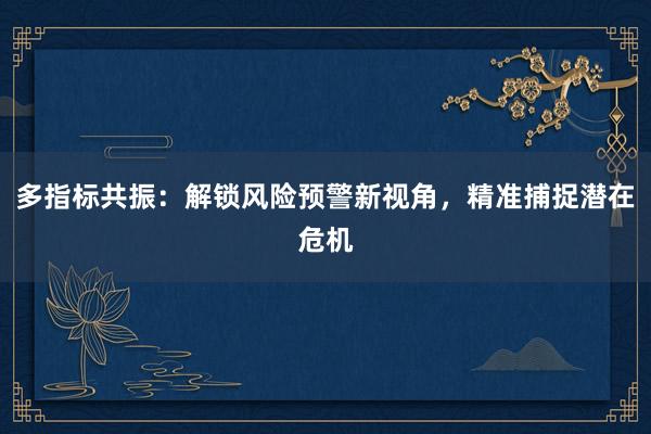 多指标共振：解锁风险预警新视角，精准捕捉潜在危机